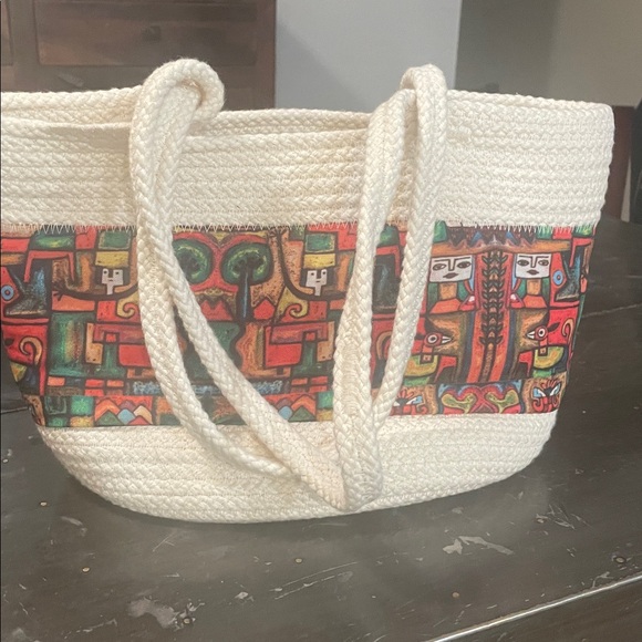 Colorful Patterned Tote Bag - Picture 2 of 6